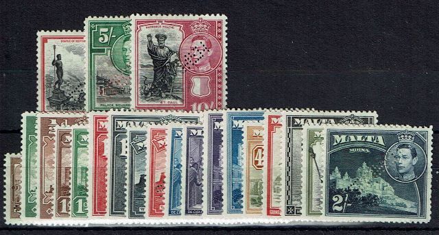 Image of Malta SG 217S/31S LMM British Commonwealth Stamp